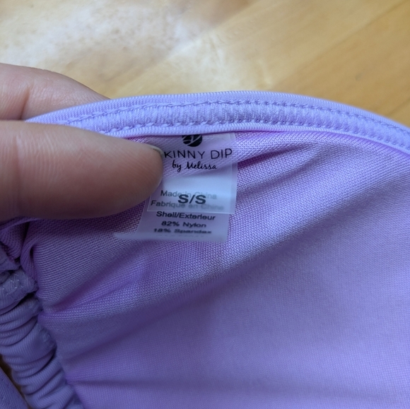 Highrise Floral PacSun Bottoms/Triangle Top By Skinny Dip Bikini Set Purple NWOT - Picture 6 of 8